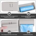 Limitless Wall Mount Trash Bag Dispenser – Sleek & Convenient Storage Solution for Kitchen & Bathroom, Plastic Bags Container Organizer Grocery Bag Holder (Grey)